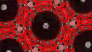 Psikedelik Kaleydoskop Patlaması simetrik kaleydoskop şekilleri patlıyor ve canlı renklerle beatendly döngülerde şekil değiştiriyor