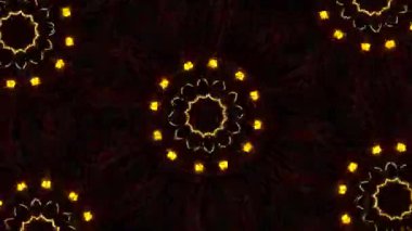 Psikedelik Kaleydoskop Patlaması simetrik kaleydoskop şekilleri patlıyor ve canlı renklerle beatendly döngülerde şekil değiştiriyor