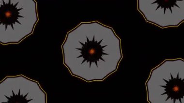 Psikedelik Kaleydoskop Patlaması simetrik kaleydoskop şekilleri patlıyor ve canlı renklerle beatendly döngülerde şekil değiştiriyor