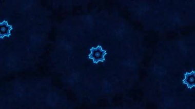 Psikedelik Kaleydoskop Patlaması simetrik kaleydoskop şekilleri patlıyor ve canlı renklerle beatendly döngülerde şekil değiştiriyor