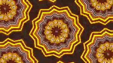 Psikedelik Kaleydoskop Patlaması simetrik kaleydoskop şekilleri patlıyor ve canlı renklerle beatendly döngülerde şekil değiştiriyor