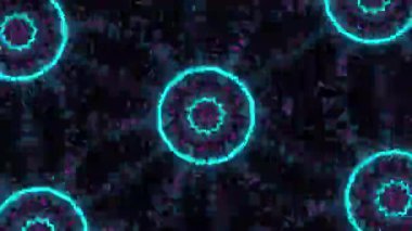 Psikedelik Kaleydoskop Patlaması simetrik kaleydoskop şekilleri patlıyor ve canlı renklerle beatendly döngülerde şekil değiştiriyor