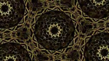 Psikedelik Kaleydoskop Patlaması simetrik kaleydoskop şekilleri patlıyor ve canlı renklerle beatendly döngülerde şekil değiştiriyor