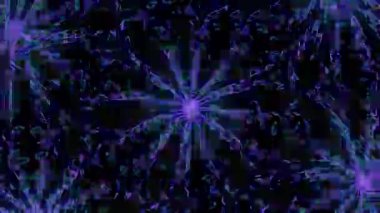 Psikedelik Kaleydoskop Patlaması simetrik kaleydoskop şekilleri patlıyor ve canlı renklerle beatendly döngülerde şekil değiştiriyor