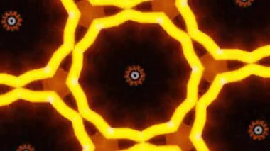 Psikedelik Kaleydoskop Patlaması simetrik kaleydoskop şekilleri patlıyor ve canlı renklerle beatendly döngülerde şekil değiştiriyor