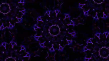 Psikedelik Kaleydoskop Patlaması simetrik kaleydoskop şekilleri patlıyor ve canlı renklerle beatendly döngülerde şekil değiştiriyor