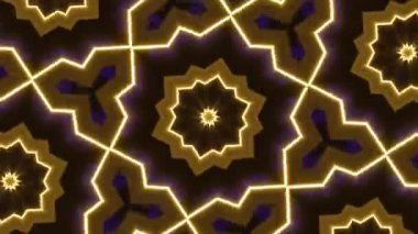 Psikedelik Kaleydoskop Patlaması simetrik kaleydoskop şekilleri patlıyor ve canlı renklerle beatendly döngülerde şekil değiştiriyor