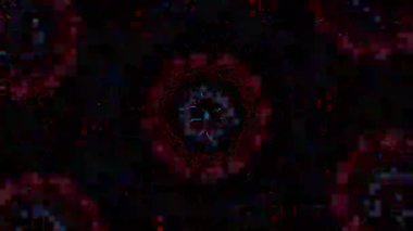 Psikedelik Kaleydoskop Patlaması simetrik kaleydoskop şekilleri patlıyor ve canlı renklerle beatendly döngülerde şekil değiştiriyor