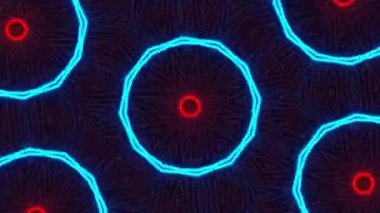 Psikedelik Kaleydoskop Patlaması simetrik kaleydoskop şekilleri patlıyor ve canlı renklerle beatendly döngülerde şekil değiştiriyor