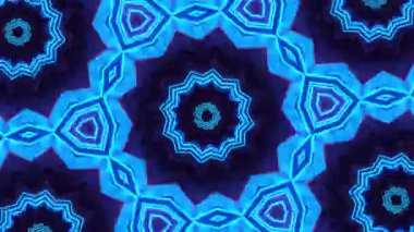 Psikedelik Kaleydoskop Patlaması simetrik kaleydoskop şekilleri patlıyor ve canlı renklerle beatendly döngülerde şekil değiştiriyor