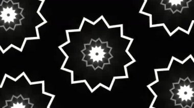 Psikedelik Kaleydoskop Patlaması simetrik kaleydoskop şekilleri patlıyor ve canlı renklerle beatendly döngülerde şekil değiştiriyor