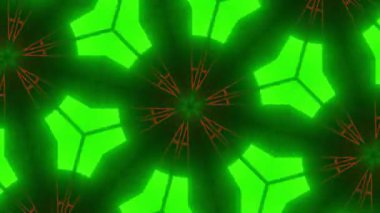 Psikedelik Kaleydoskop Patlaması simetrik kaleydoskop şekilleri patlıyor ve canlı renklerle beatendly döngülerde şekil değiştiriyor