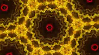 Psikedelik Kaleydoskop Patlaması simetrik kaleydoskop şekilleri patlıyor ve canlı renklerle beatendly döngülerde şekil değiştiriyor