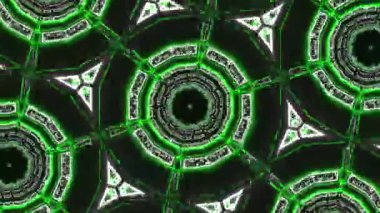 Psychedelic Kaleidoscope Burst Symmetric kaleidoscope shapes bursting and morphing with vibrant colors on beatfriendly loops