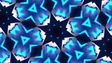Psikedelik Kaleydoskop Patlaması simetrik kaleydoskop şekilleri patlıyor ve canlı renklerle beatendly döngülerde şekil değiştiriyor