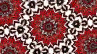 Psikedelik Kaleydoskop Patlaması simetrik kaleydoskop şekilleri patlıyor ve canlı renklerle beatendly döngülerde şekil değiştiriyor