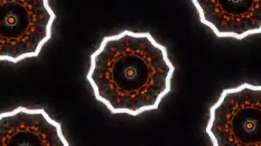 Psikedelik Kaleydoskop Patlaması simetrik kaleydoskop şekilleri patlıyor ve canlı renklerle beatendly döngülerde şekil değiştiriyor