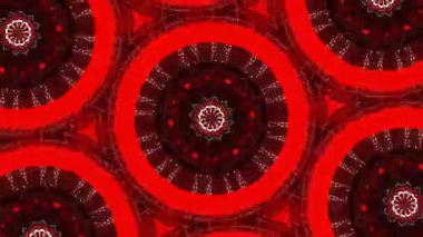 Psikedelik Kaleydoskop Patlaması simetrik kaleydoskop şekilleri patlıyor ve canlı renklerle beatendly döngülerde şekil değiştiriyor