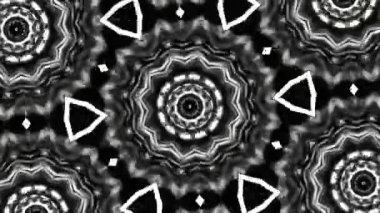 Psikedelik Kaleydoskop Patlaması simetrik kaleydoskop şekilleri patlıyor ve canlı renklerle beatendly döngülerde şekil değiştiriyor