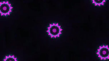 Psikedelik Kaleydoskop Patlaması simetrik kaleydoskop şekilleri patlıyor ve canlı renklerle beatendly döngülerde şekil değiştiriyor