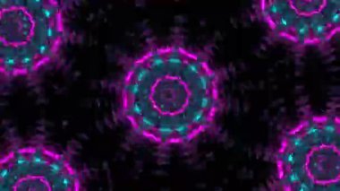 Psikedelik Kaleydoskop Patlaması simetrik kaleydoskop şekilleri patlıyor ve canlı renklerle beatendly döngülerde şekil değiştiriyor