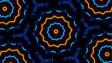 Psikedelik Kaleydoskop Patlaması simetrik kaleydoskop şekilleri patlıyor ve canlı renklerle beatendly döngülerde şekil değiştiriyor