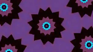 Psikedelik Kaleydoskop Patlaması simetrik kaleydoskop şekilleri patlıyor ve canlı renklerle beatendly döngülerde şekil değiştiriyor