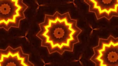 Psikedelik Kaleydoskop Patlaması simetrik kaleydoskop şekilleri patlıyor ve canlı renklerle beatendly döngülerde şekil değiştiriyor