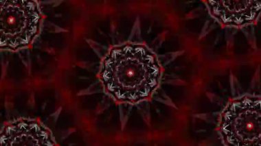 Psikedelik Kaleydoskop Patlaması simetrik kaleydoskop şekilleri patlıyor ve canlı renklerle beatendly döngülerde şekil değiştiriyor