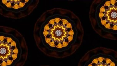 Psikedelik Kaleydoskop Patlaması simetrik kaleydoskop şekilleri patlıyor ve canlı renklerle beatendly döngülerde şekil değiştiriyor
