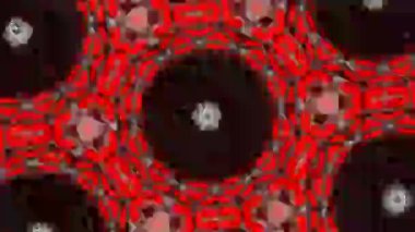 Psikedelik Kaleydoskop Patlaması simetrik kaleydoskop şekilleri patlıyor ve canlı renklerle beatendly döngülerde şekil değiştiriyor