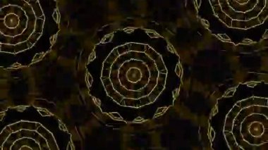 Psikedelik Kaleydoskop Patlaması simetrik kaleydoskop şekilleri patlıyor ve canlı renklerle beatendly döngülerde şekil değiştiriyor