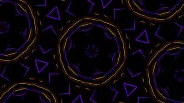 Psikedelik Kaleydoskop Patlaması simetrik kaleydoskop şekilleri patlıyor ve canlı renklerle beatendly döngülerde şekil değiştiriyor