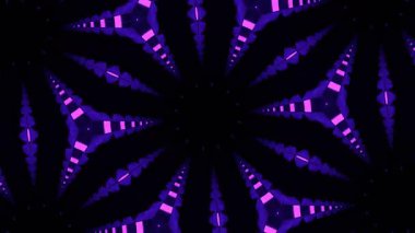 Psikedelik Kaleydoskop Patlaması simetrik kaleydoskop şekilleri patlıyor ve canlı renklerle beatendly döngülerde şekil değiştiriyor