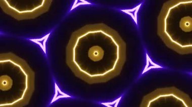 Psikedelik Kaleydoskop Patlaması simetrik kaleydoskop şekilleri patlıyor ve canlı renklerle beatendly döngülerde şekil değiştiriyor