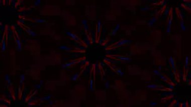 Psikedelik Kaleydoskop Patlaması simetrik kaleydoskop şekilleri patlıyor ve canlı renklerle beatendly döngülerde şekil değiştiriyor