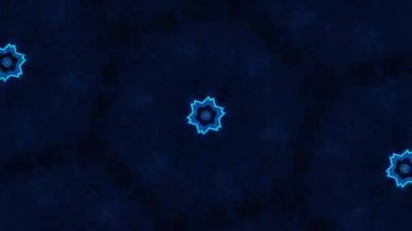 Psikedelik Kaleydoskop Patlaması simetrik kaleydoskop şekilleri patlıyor ve canlı renklerle beatendly döngülerde şekil değiştiriyor