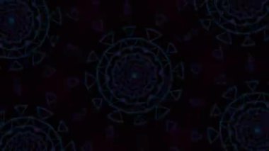 Psikedelik Kaleydoskop Patlaması simetrik kaleydoskop şekilleri patlıyor ve canlı renklerle beatendly döngülerde şekil değiştiriyor