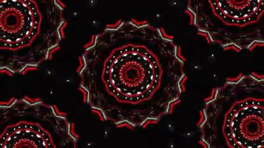 Psikedelik Kaleydoskop Patlaması simetrik kaleydoskop şekilleri patlıyor ve canlı renklerle beatendly döngülerde şekil değiştiriyor