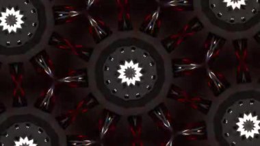 Psikedelik Kaleydoskop Patlaması simetrik kaleydoskop şekilleri patlıyor ve canlı renklerle beatendly döngülerde şekil değiştiriyor