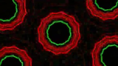 Psikedelik Kaleydoskop Patlaması simetrik kaleydoskop şekilleri patlıyor ve canlı renklerle beatendly döngülerde şekil değiştiriyor