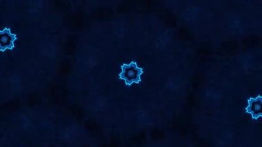 Psikedelik Kaleydoskop Patlaması simetrik kaleydoskop şekilleri patlıyor ve canlı renklerle beatendly döngülerde şekil değiştiriyor