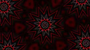 Psikedelik Kaleydoskop Patlaması simetrik kaleydoskop şekilleri patlıyor ve canlı renklerle beatendly döngülerde şekil değiştiriyor