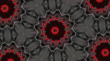 Psikedelik Kaleydoskop Patlaması simetrik kaleydoskop şekilleri patlıyor ve canlı renklerle beatendly döngülerde şekil değiştiriyor