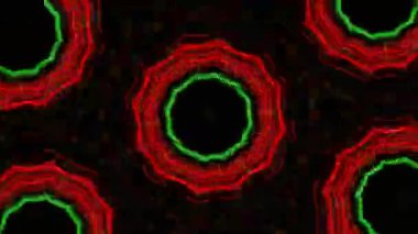 Psikedelik Kaleydoskop Patlaması simetrik kaleydoskop şekilleri patlıyor ve canlı renklerle beatendly döngülerde şekil değiştiriyor