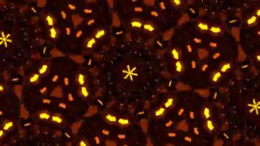 Psikedelik Kaleydoskop Patlaması simetrik kaleydoskop şekilleri patlıyor ve canlı renklerle beatendly döngülerde şekil değiştiriyor