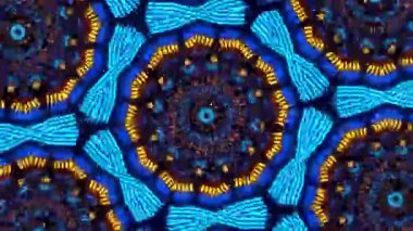 Psikedelik Kaleydoskop Patlaması simetrik kaleydoskop şekilleri patlıyor ve canlı renklerle beatendly döngülerde şekil değiştiriyor