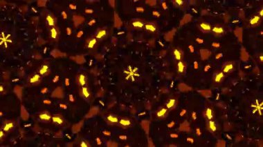 Psikedelik Kaleydoskop Patlaması simetrik kaleydoskop şekilleri patlıyor ve canlı renklerle beatendly döngülerde şekil değiştiriyor