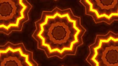 Psikedelik Kaleydoskop Patlaması simetrik kaleydoskop şekilleri patlıyor ve canlı renklerle beatendly döngülerde şekil değiştiriyor