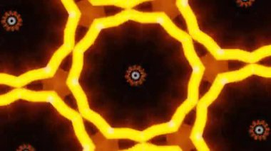 Psikedelik Kaleydoskop Patlaması simetrik kaleydoskop şekilleri patlıyor ve canlı renklerle beatendly döngülerde şekil değiştiriyor